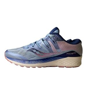 Saucony Ride ISO Everun Women's US Size 7 Blue Pink White Running Shoes S10444-1